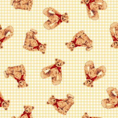 Güzel bir ayının kusursuz vektör deseni,