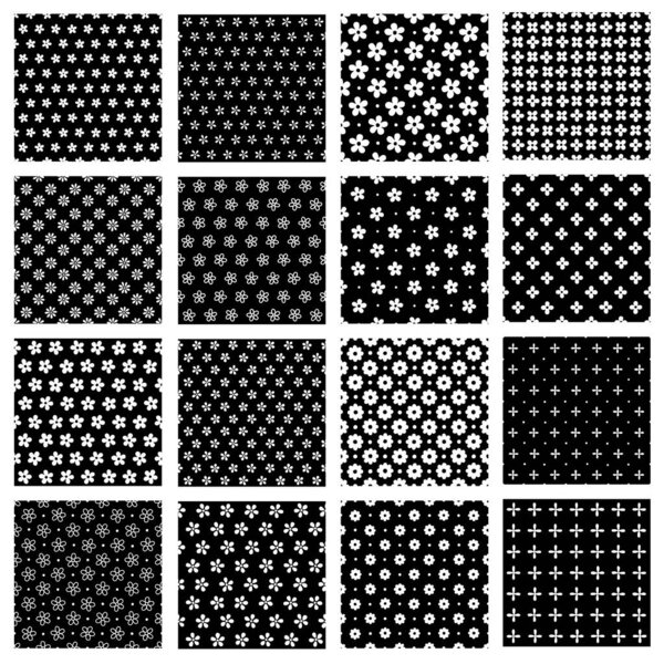 Collection of background materials of a seamless flower,