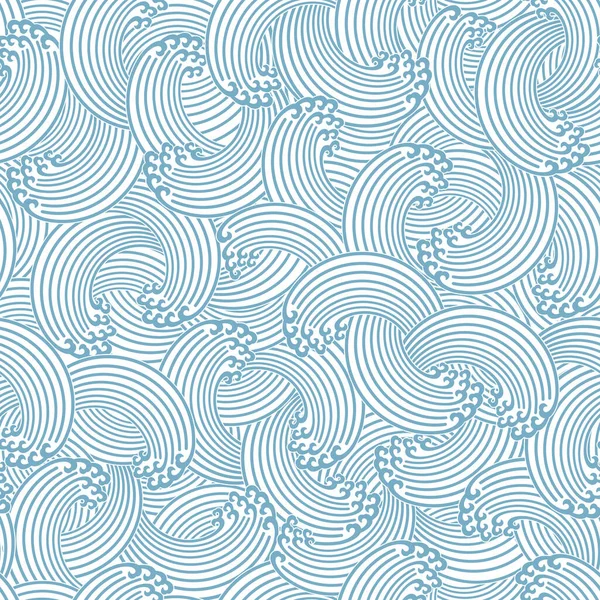 装饰设计的波浪式日本风格无缝 是日本古典风格 我继续无缝穿插 — 图库矢量图片