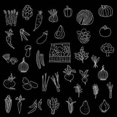 İlginç sebze örnekleri topladım ve ilginç bir şekilde sebzeleri ifade ettim.,