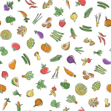 İlginç sebzelerin kusursuz deseni, sebzeleri ilginç bir şekilde ifade ettim.,