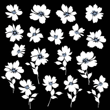 Güzel bir çiçeğin vektör çizim materyali,