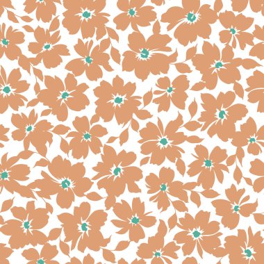 Güzel bir çiçeğin kusursuz vektör deseni,