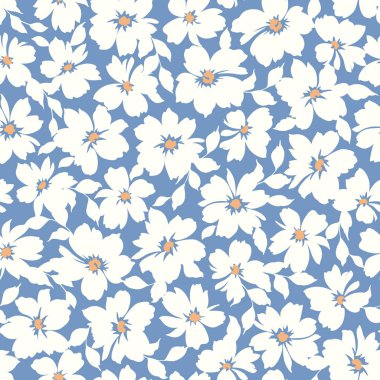 Güzel bir çiçeğin kusursuz vektör deseni,