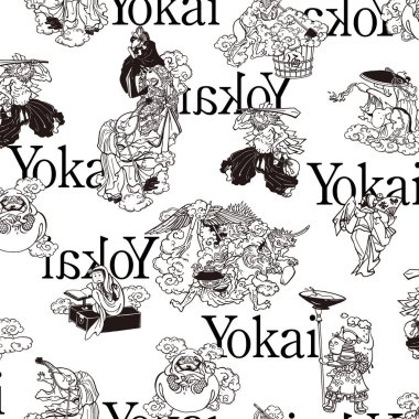 Klasik Japon fantezi canavar modeli.,