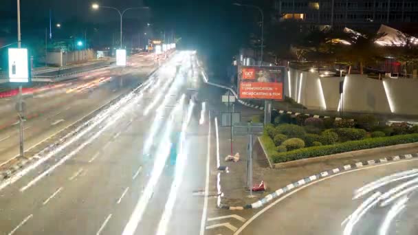 Kuala Lumpur Nacht Time Lapse Van Het Verkeer Lumpur Maleisië — Stockvideo