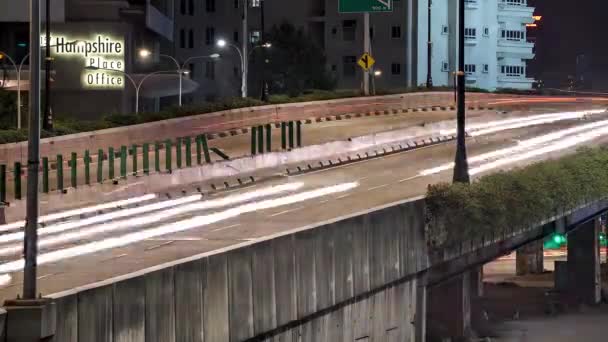 Kuala Lumpur Nacht Time Lapse Van Het Verkeer Lumpur Maleisië — Stockvideo