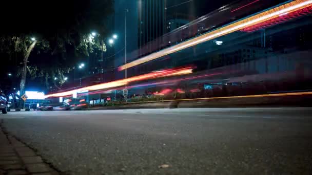 Куала Лумпур Ніч Проміжок Часу Трафіку Лумпур Малайзія Гру 2018 — стокове відео