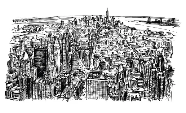 New York Skyline Panorama — Image vectorielle