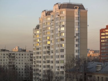 Güzel kent içi. Moscow, Rusya Federasyonu.