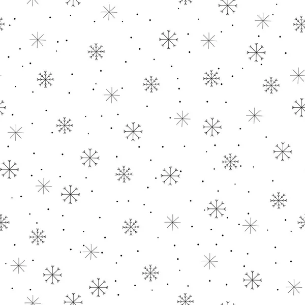 Hand Drawn Winter Seamless Patterns Christmas New Year Backdrop Decorative — Stock Vector