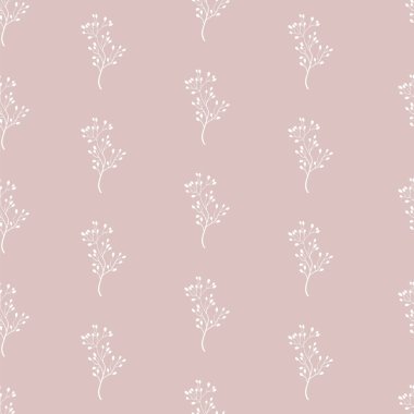 El çekilmiş çiçek seamless modeli. Elle çizilmiş dekoratif vectorseamless desen çiçek tasarımı ile. Markanız için şirin çiçekler. Kartvizit, kartpostal, düğün davetiyeleri, kağıt ambalaj