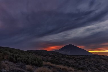 teide üstündeki günbatımı