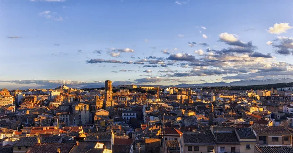 Weergave Van Tudela Bij Zonsondergang — Stockfoto