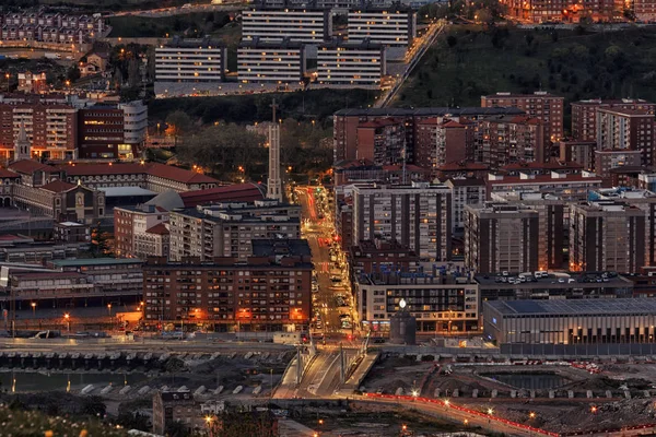 Uitzicht Bilbao Nachts — Stockfoto