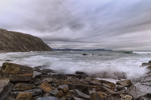 Strand Von Barrika Bei Sonnenuntergang — Stockfoto