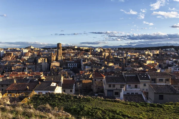 Vista Ciudad Tudela Atardecer — Foto de Stock