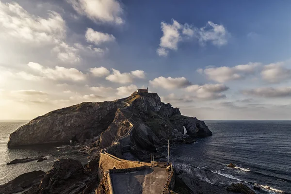 San Juan Gaztelugatxe Atardecer — Foto de Stock