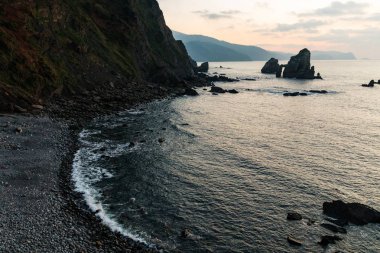 günbatımı bizkaia kıyılarında