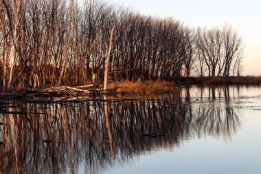Gün batımında laguna de lor