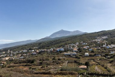 gün batımında teide yanardağ