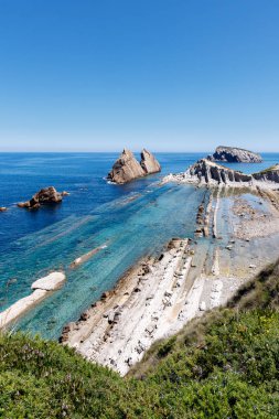 İspanya 'nın kuzeyindeki sahil şeridi