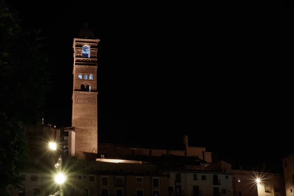 Die Stadt Tarazona Bei Nacht — Stockfoto