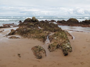 İspanya 'da sahilin manzarası