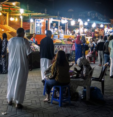 Fas 'taki antik meydan manzarası