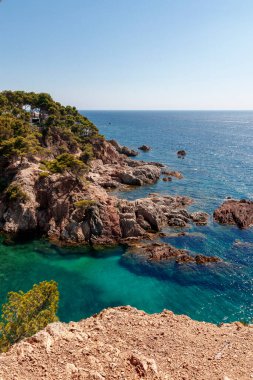 İspanya 'nın kuzeyindeki sahil manzarası
