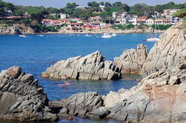 İspanya 'nın kuzeyindeki sahil manzarası