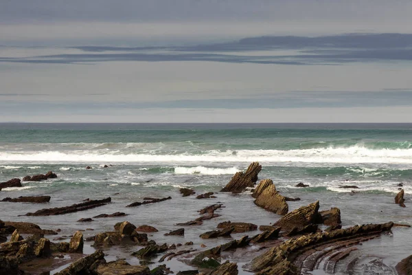 Felsstrand Baskenland — Stockfoto