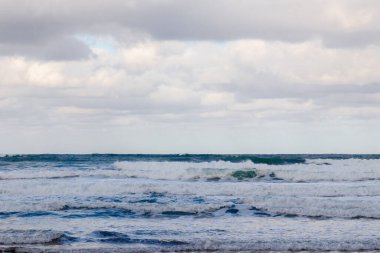 İspanya 'nın kuzeyindeki sahil manzarası