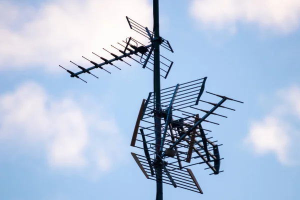 Antena Nad Błękitnym Niebem — Zdjęcie stockowe