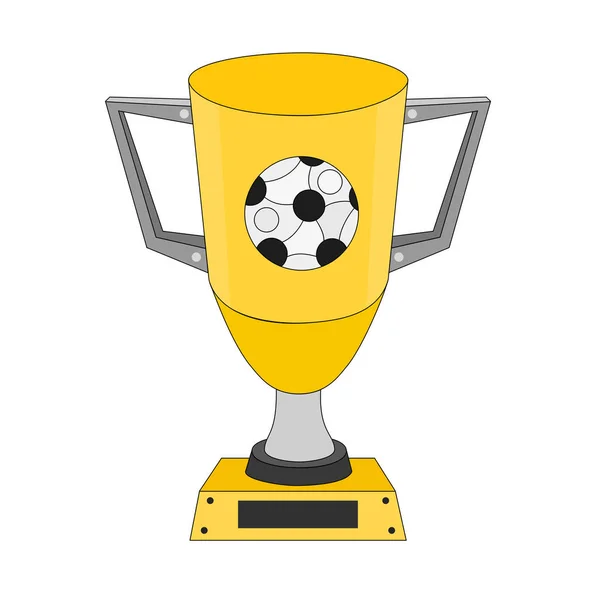 Coupe Isolée Trophée Football Icône Illustration — Image vectorielle