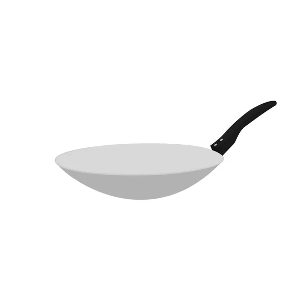 Изолированная Сковородка Кухонные Принадлежности Иконка Иллюстрации — стоковый вектор