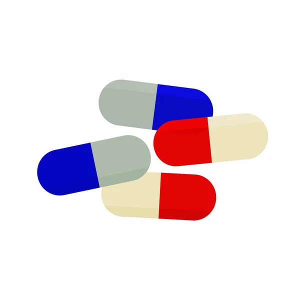 Isolant Capsule Médecine Icône Pilule Illustration Design — Image vectorielle