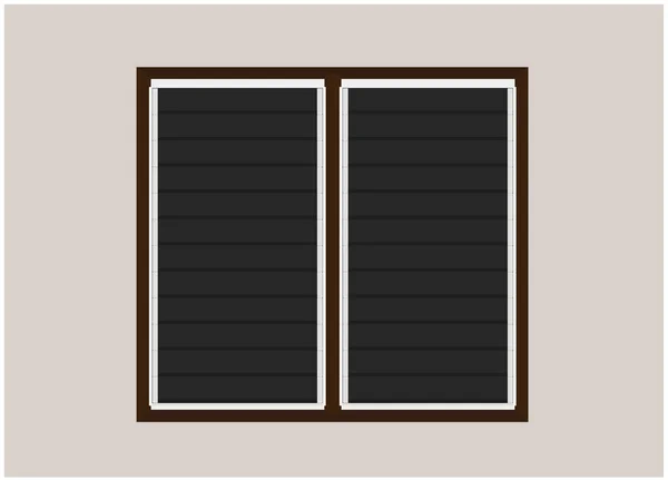 Oda Arka Plan Cam Kepenk Penceresinde — Stok Vektör