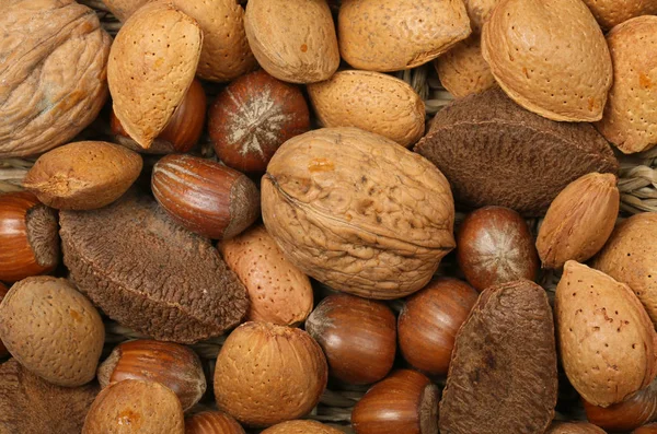 Closeup Whole Shell Nuts — Stock Photo, Image
