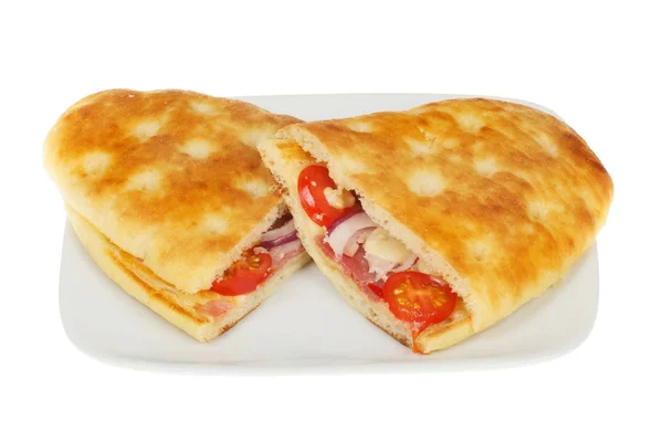 Dwie Kanapki focaccia Obrazek Stockowy