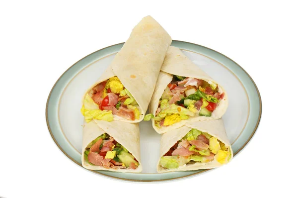 Wraps on a plate — Stock Photo, Image