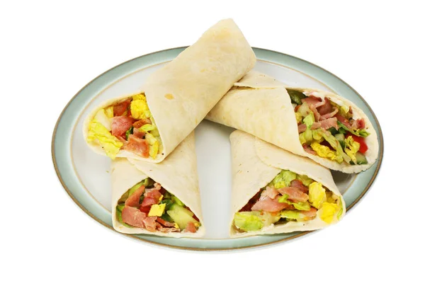 Wraps on a plate — Stock Photo, Image