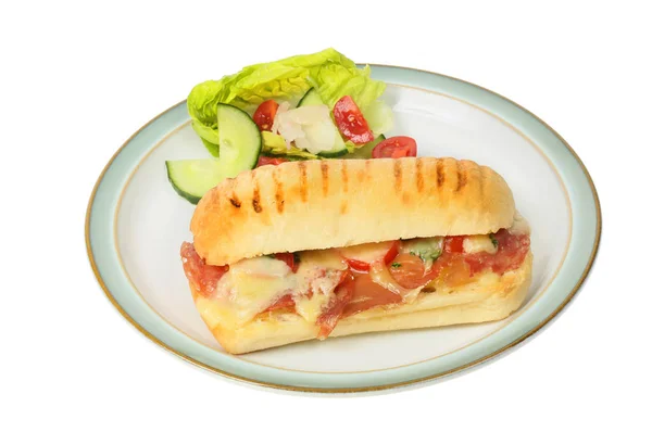 Panini and salad — Stock Photo, Image