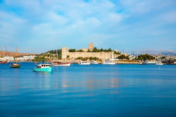 Vista Del Mar Egeo Castillo Bodrum Ciudad Bodrum Turquía Mar — Foto de Stock