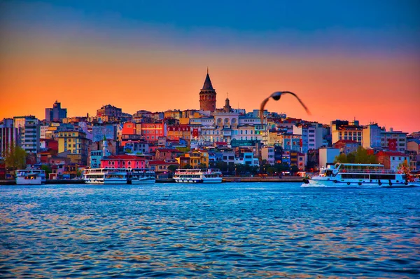 Tour Galata Dans Ville Istanbul Turquie Vue Ville Istanbul Turquie — Photo