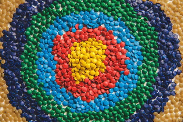 Industriella Färgglada Polymera Färgämne Plastpellets Färgämne För Plaster Pigment Plast — Stockfoto
