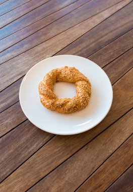 Simit olarak da bilinen Türk simitleri. Geleneksel türk fırın veya pasta ürünleri.