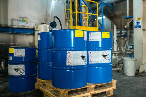 Planta Fábrica Instalação Indústria Química Refinaria Petróleo Gás Fábrica Tubos — Fotografia de Stock