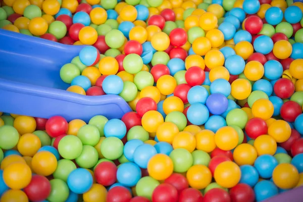 Toddler Slide Colorful Playing Balls Children Playground Colorful Kid Playground — Stock Photo, Image