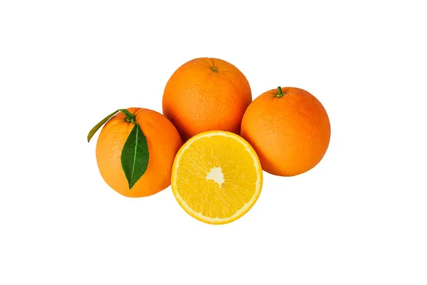 Cítricos Rodajas Naranja Fresca Esta Naranja Cítricos Rebanada Sobre Fondo — Foto de Stock